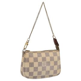 LOUIS VUITTON Damier Azur Mini Pochette Accessoires Pouch N63005 LV Auth bs37005 Other