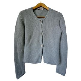 Autre Marque Cristiano Fissore Kaschmir-Cardigan Stahlblau Grau