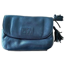 Sonia Rykiel Pochette en Cuir Noir Noir