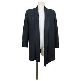 Autre Marque Armani Collezioni Rippstrick-Cardigan Schwarz Schwarz