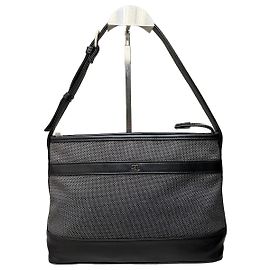 Vintage Courreges Structured Shoulder Bag Black Grey Blue Black