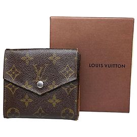 Vintage Louis Vuitton Monogram Canvas Bifold Wallet Brown Brown