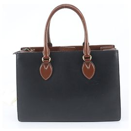 Saco Tote Gucci em couro Marrom Preto