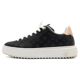Louis Vuitton Black Monogram Canvas Timeout Women's Sneakers Black