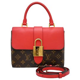 Sac à main Louis Vuitton Rocky BB pour femme Marron Rouge
