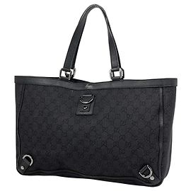 Sac cabas Gucci GG Canvas Noir