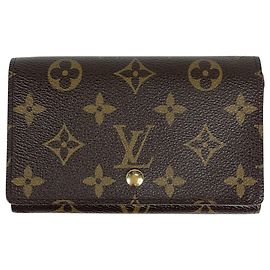 Louis Vuitton Monogram Brown Bi-fold Wallet Brown