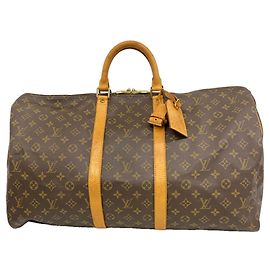 Louis Vuitton Boston Monogram Keepall 55 Braun