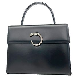 Cartier Panthère Leather Handbag Black