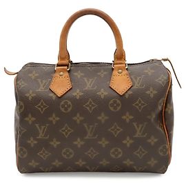 Sac à main Louis Vuitton Monogram Speedy 25 M41528 Marron Monogramme