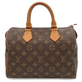 mala Louis Vuitton Monogram Speedy 25 Marrom Branco