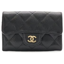 Tarjetero Chanel Matelassé Classic Flap Negro