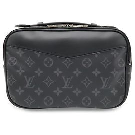 Borsello da cintura Louis Vuitton Monogram Eclipse Marrone Nero Monogramma