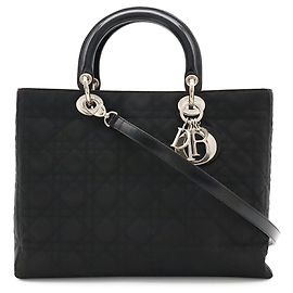 Christian Dior Lady Cannage Tote Bag Schwarz