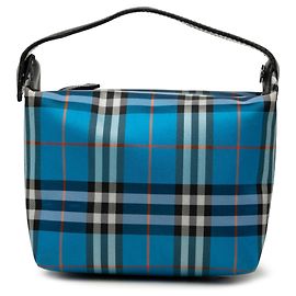 Sac à main Burberry Blue Mini House Check Canvas Bleu
