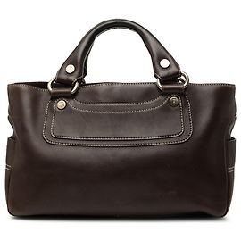 Céline Borsa a mano Boogie in pelle marrone Celine Marrone Marrone scuro