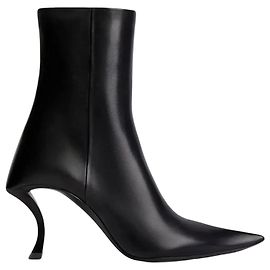 Balenciaga Knife Ankle Boots in Black Leather Black