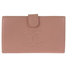 Chanel Vintage Pink Bi-Fold Wallet Pink