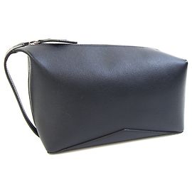 Bolsa de mão Cartier em couro preto Preto