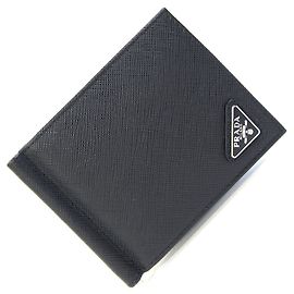 Portafoglio Prada Bifold in pelle nera Nero