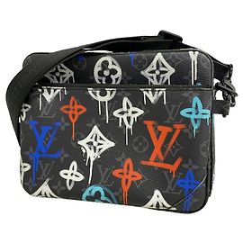 Louis Vuitton Monogram Eclipse Trio Schultertasche Schwarz