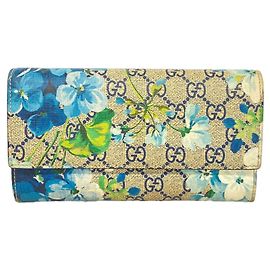 Gucci GG Blooms Long Wallet Navy blue