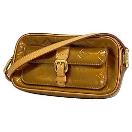 Borsa a tracolla Louis Vuitton Vernis Christie MM Bronzo