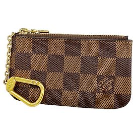 Louis Vuitton Damier Pochette Clé N62658 Ebene Wallet/Coin Case Damier ebene
