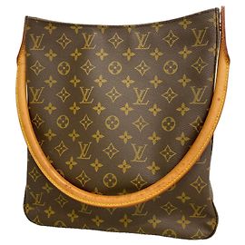 Borsa a tracolla Louis Vuitton Monogram Looping GM Marrone