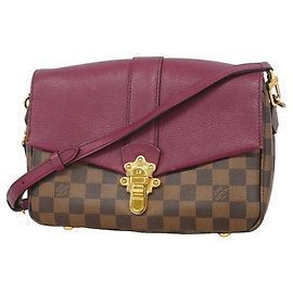 Borsa a tracolla Louis Vuitton Damier Clapton Bordò Damier ebene