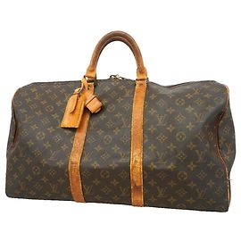 Borsa Louis Vuitton Boston Monogram Keepall 50 Marrone