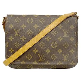 Louis Vuitton Monogram Musette Tango Schultertasche Braun