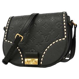Sac à épaule Louis Vuitton Monogram Empreinte Juno Noir