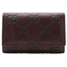 Étui porte-clés 6 clés Gucci marron Marron