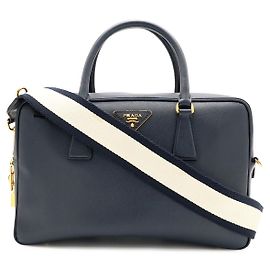 Prada Saffiano 2Way Handtasche Blau