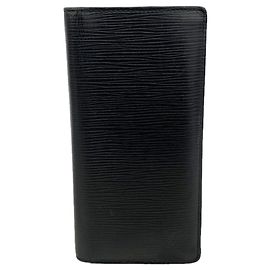 Carteira Longa Louis Vuitton em Couro Epi Preto