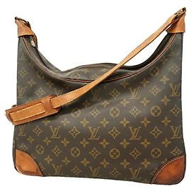 Louis Vuitton Monogram Boulogne 35 Shoulder Bag Brown