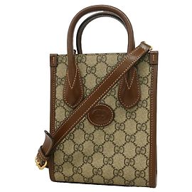 Bolsa Gucci GG Supreme Interlocking G Marrom