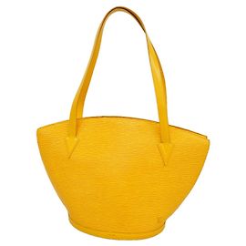 Sac à épaule Louis Vuitton Epi Saint Jacques Jaune