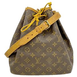 Louis Vuitton Monogram Petit Noé Schultertasche Braun