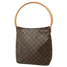 Louis Vuitton Monogram Looping GM Shoulder Bag Brown