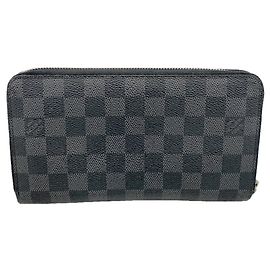 Louis Vuitton Monogram Eclipse Zippy Organizer Long Wallet Black