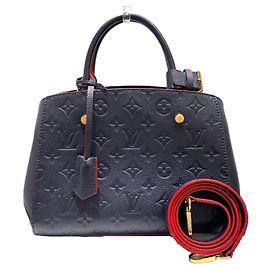 Borsa Louis Vuitton Montaigne BB Rosso Altro Monogramma