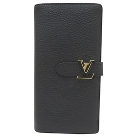 Portamonete Louis Vuitton in pelle nera Nero