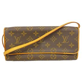 Borsa a tracolla Louis Vuitton Monogram Pochette Twin GM Marrone