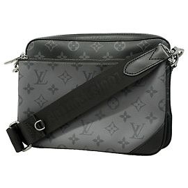 Louis Vuitton Monogram Eclipse Reverse Trio Schultertasche Braun Schwarz