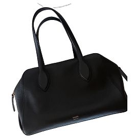 Khaite Maeve Top Handle Bag in Black Leather Black