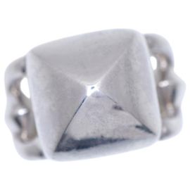 Hermès Hermes Vintage Medor Silver 925 Ring Silvery