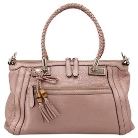 Gucci Bella Convertible Top Handle Leather Small Rosa