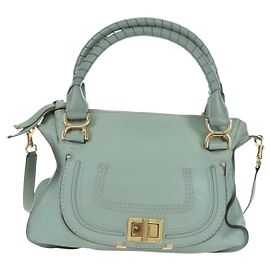 Chloé Chloe Marcie Top Handle Leather Medium Verde